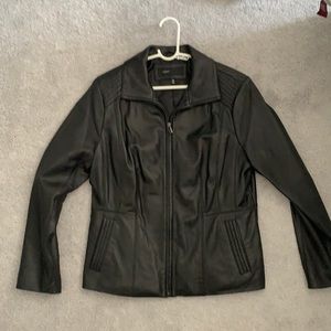Genuine Black Leather Jacket XL